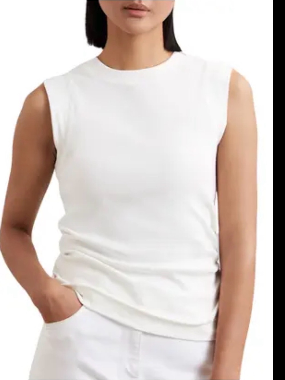Vintage RARE Jane Colby Cream High-Neck Tank